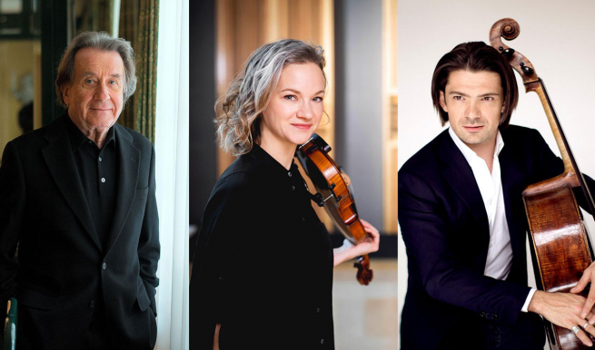 Rudolf Buchbinder, Hilary Hahn & Gautier Capuçon © MünchenMusik